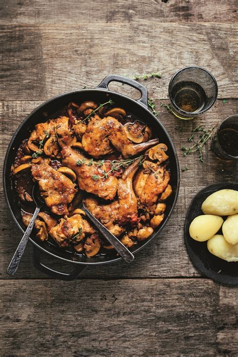 Recette De Lapin Au Cidre Et Aux Champignons Marie Claire