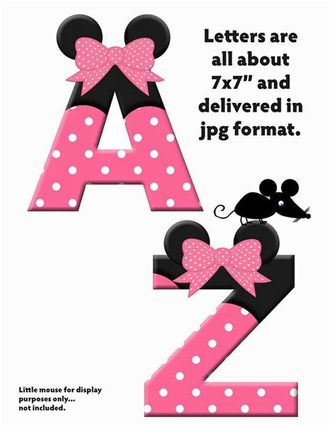 Free Printable Minnie Mouse Alphabet Letters