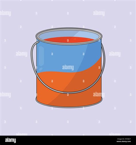 Paint Bucket Illustration Vector Icon House Paint Bucket Stock Vector