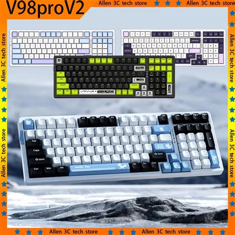 New Vgn V Pro V Mechanical Keyboard Wireless Three Mode Bluetooth Hot Swap Pbt Rgb Office