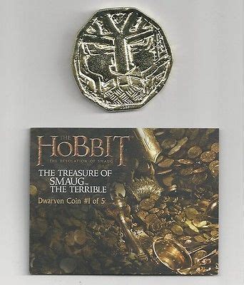 The Hobbit Desolation Of Smaug Prop Replica Gold Coin Erebor Treasure