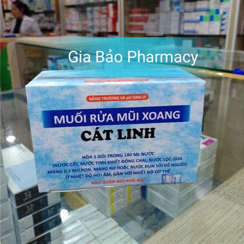 Muối rửa mũi xoang CÁT LINH hộp 50 gói. | Shopee Việt Nam