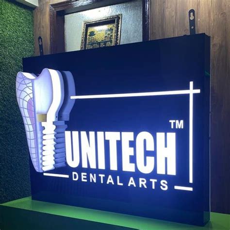 Rectangle Acrylic LED Glow Sign Board For Advertisement At Rs 6000 Sq