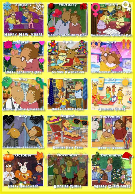 Arthur 12 Months Of The Year By Gikesmanners1995 On Deviantart