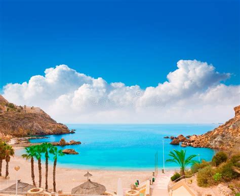 Cartagena Cala Cortina Beach In Murcia Spain Stock Image Image Of