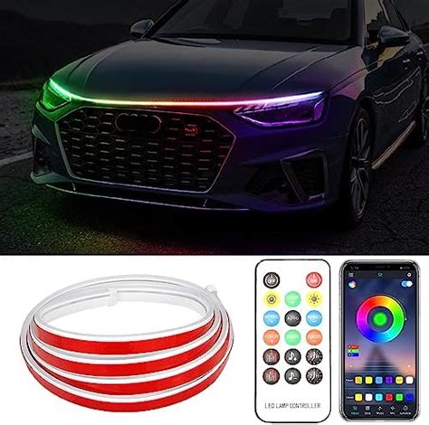 Amazon Hodlcy Car Hood Light Strip Inches Dynamic Rgb