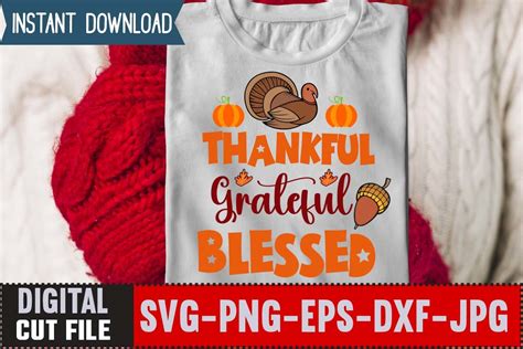 Thankful Grateful Blessed Graphic By Simacrafts · Creative Fabrica