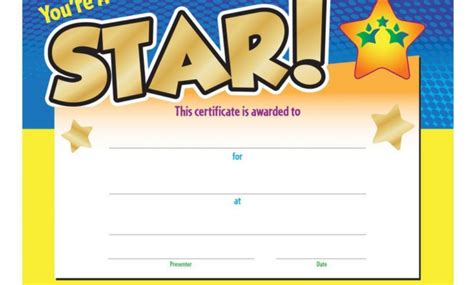 Fascinating Star Reader Certificate Template