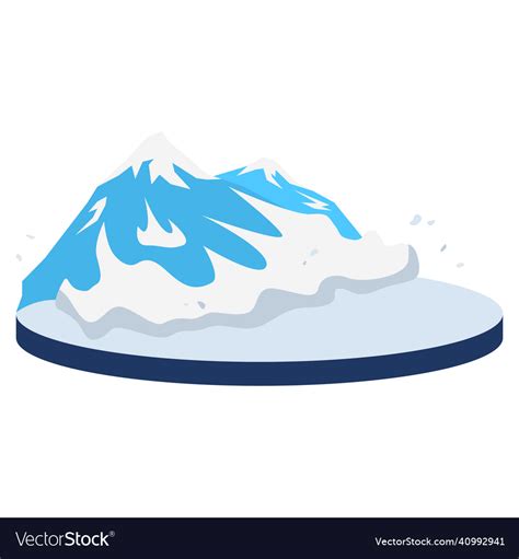 Avalanche in rural area cartoon snow falling Vector Image