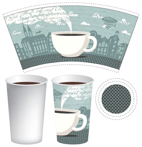 Premium Vector Paper Cup Template For Hot Drinks