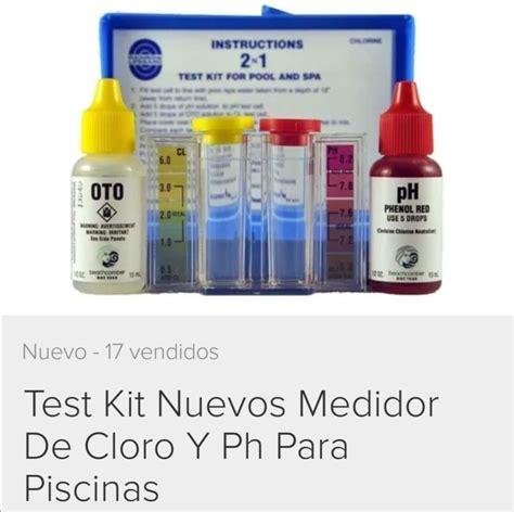 Test Kit Medidor De Cloro Y Ph Para Piscinas Distribuidora Yurani