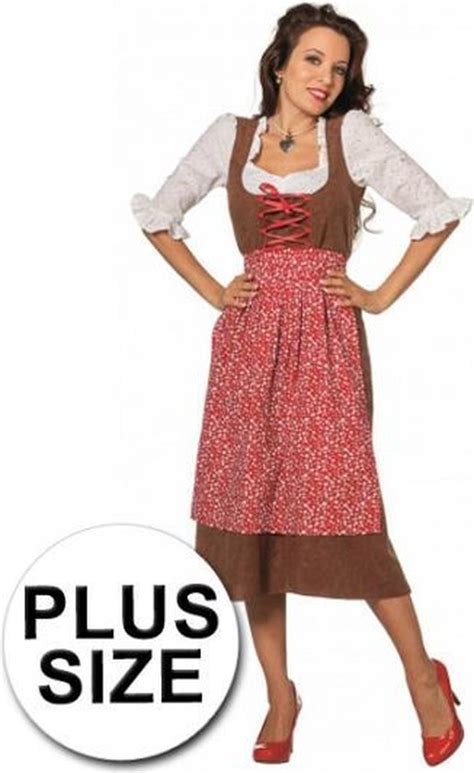 Oktoberfest Grote Maat Lange Tiroler Jurk Dirndl Voor Dames