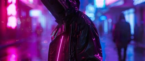 Premium Photo | Cyberpunk coat neon lights