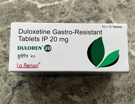 20mg Duloxetine Gastro Resistant Tablets IP At Rs 402 Box Duloxetine