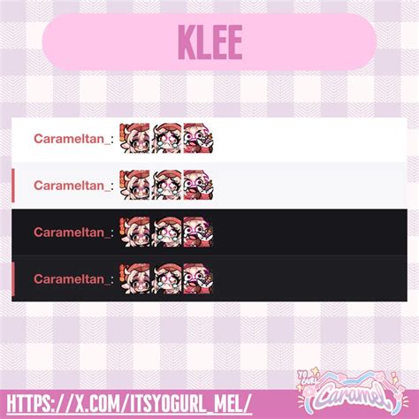 Klee Emotes Genshin Impact Set 1 for Twitch, Discord, Youtube Evil ...