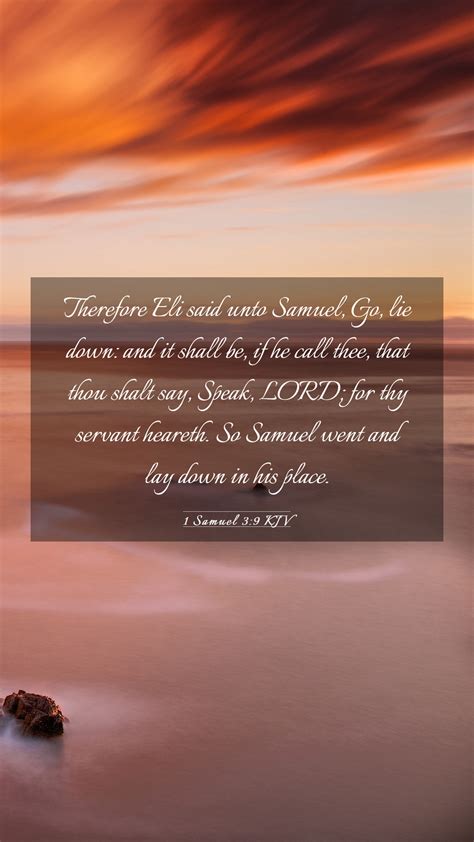 Samuel Kjv Mobile Phone Wallpaper Therefore Eli Said Unto