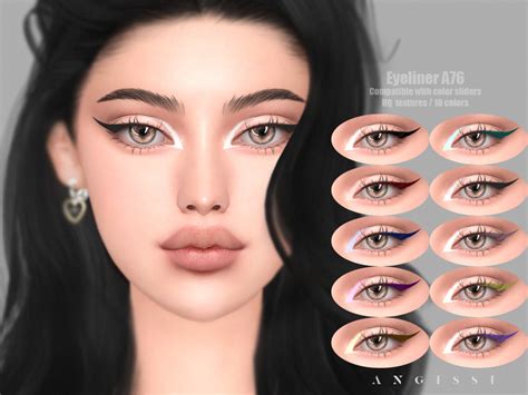 The Sims Resource Eyeliner A76 In 2023 Sims 4 Cc Eyes Sims 4 Makeup Cc