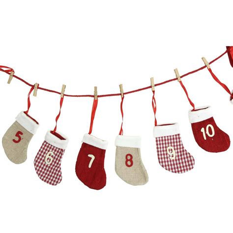 Floristik24 de Adventskalender zum Befüllen Weihnachtskalender Socken