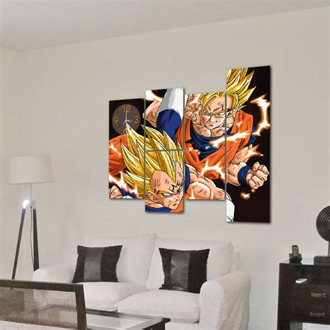 Dragon Ball Z Goku Vs Vegeta 80 Cm X 70 Cm Cuadros Decorativos