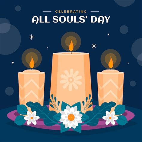 Premium Vector Flat All Souls Day Illustration