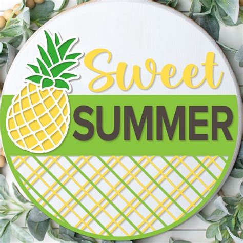 Hello Summer Welcome Sign Flip Flop Door Hanger Svg Summer Etsy