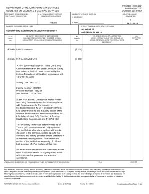 Fillable Online Nc Dhsr Mhlcs Statement Of Deficiency North Carolina