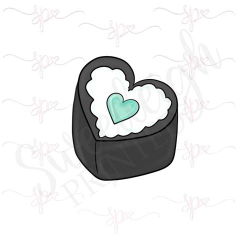 Heart Sushi 1 Cookie Cutter Sweetleigh Usa Print Sweet Words