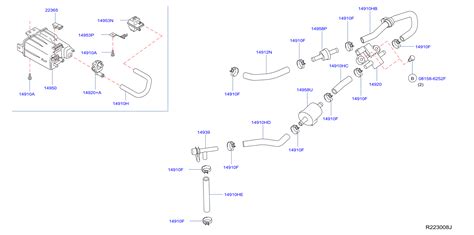 2021 Nissan Versa Evaporative Emission Canister Engine 14950 9nf0b Genuine Nissan Part