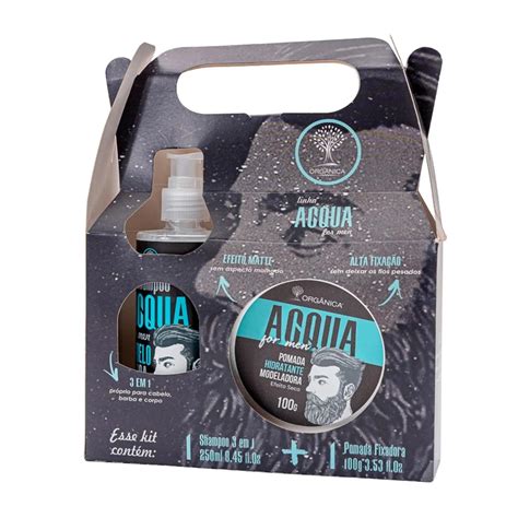 kit masculino acqua  men naturessence beleza saude