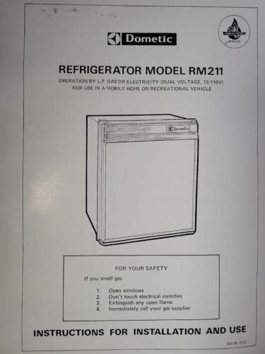 Dometic Rv Refrigerator Manual