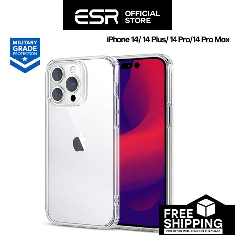 Esr Krystec Clear Hard Pc Back With Slim Frame Casing For Iphone