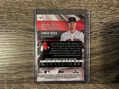 2021 Topps Stadium Club Chrome Tanner Houck Auto 25 186 Boston Red