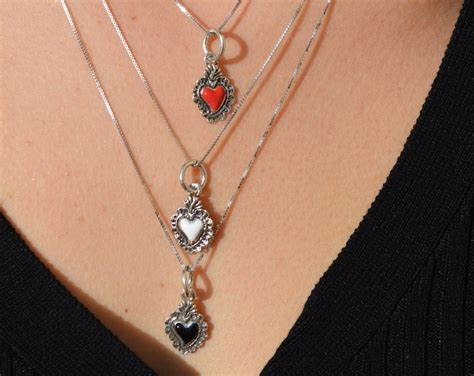 SACRO CUORE COLLANA Strangolino Choker Regolabile Ex Voto Ciondolo