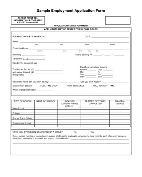 Basic Job Application Form Fillable Printable Pdf Forms Handypdf Hot Porn Sex Picture