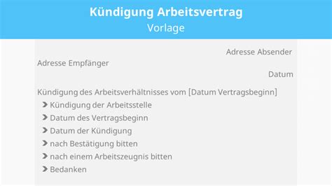 Kündigung Arbeitsvertrag Muster Kündigung Kündigungsfrist mit Video