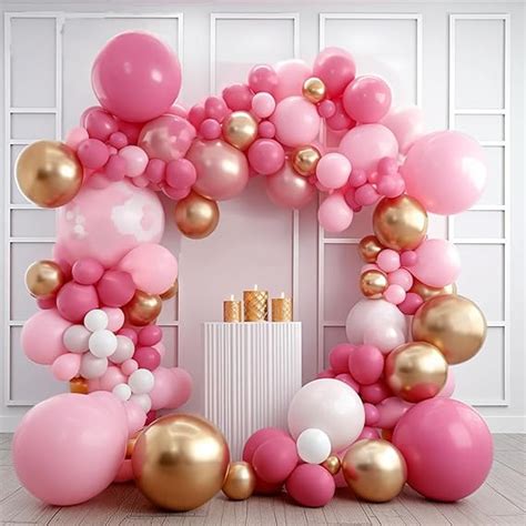 Amazon Partywoo Pink And Gold Balloons Pcs Pastel Pink And