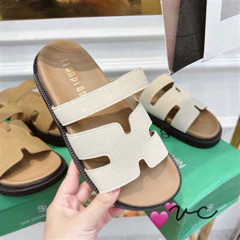 Dép chữ H nữ quai da lộn nhiều màu siêu hot Shopee Việt Nam