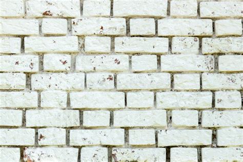 White Brick Wall With Old Weathered Paint Stock Image Image Of