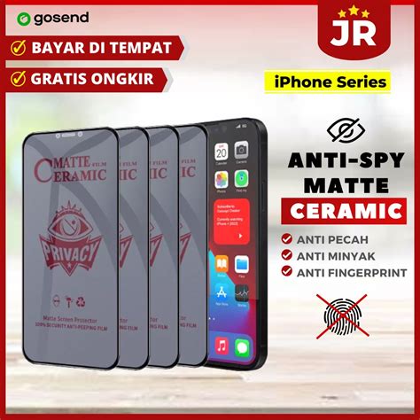 Jual Tempered Tempred Tampered Glass Privacy Anti Gores Matte