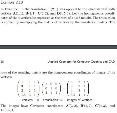 Example 2.10 In Example 1.8 the translation T (2,1) | Chegg.com