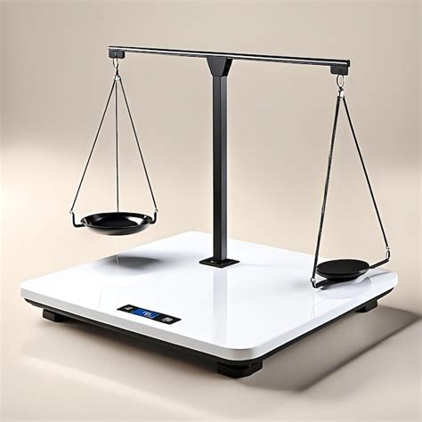 3d Black Balance Weight Scale Scene On White Background Premium Ai Generated Image