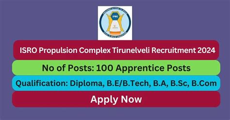 ISRO IPRC Recruitment 2024 100 Apprentice Posts Apply Now Tamilanguide