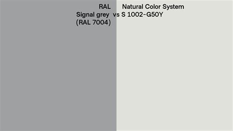 RAL Signal Grey RAL 7004 Vs Natural Color System S 1002 G50Y Side By