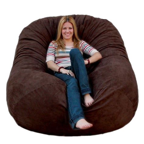 Cozy Sack 6 Feet Bean Bag Chair Large Chocolate The Cozy Sack Foam Chair Is The Most