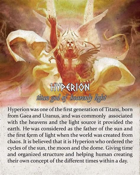 Hyperion ☀️ Follow @greeklore⚔️(me) • • • • • • #greek #greekmythology #mythology #greekgods # ...