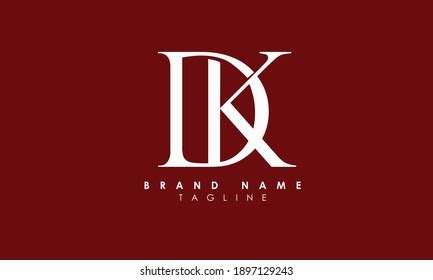 Alphabet Letters Initials Monogram Logo Dk Stock Vector Royalty Free