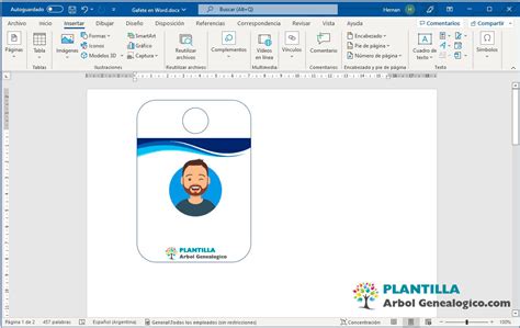 Plantillas Para Gafetes En Word Para Imprimir