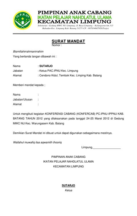 Surat Tugas Ipnu - Contoh Surat Undangan Makesta Ipnu Ippnu - Sample