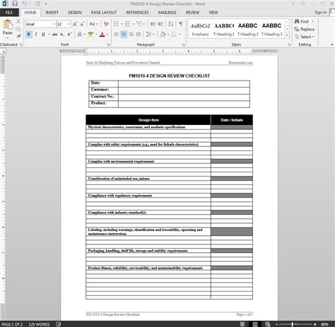 Schematic Design Review Checklist