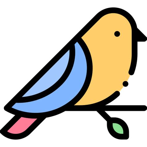 Bird Detailed Rounded Lineal Color Icon